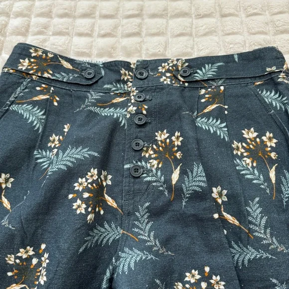 Sundance Teal Floral Cropped Pants - Picture 6 of 11
